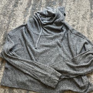 Grey cropped hoodie